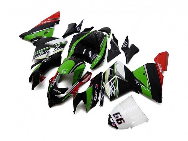 2004-2005 White Black Green Elf Kawasaki ZX10R Motorcycle Fairings