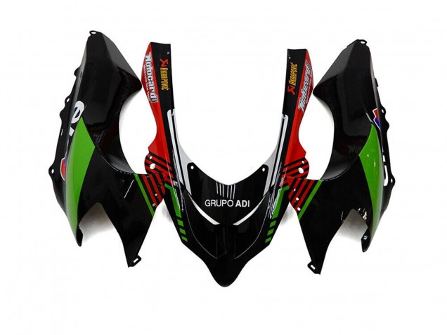 2004-2005 White Black Green Elf Kawasaki ZX10R Motorcycle Fairings