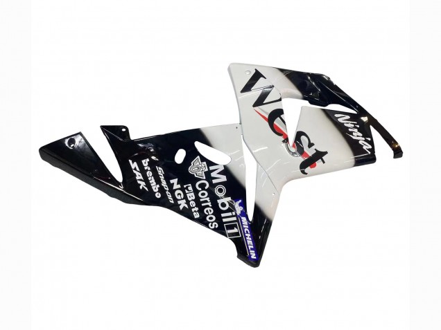 2004-2005 White Black West Ninja Kawasaki ZX10R Motorcycle Fairings
