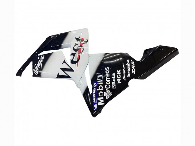 2004-2005 White Black West Ninja Kawasaki ZX10R Motorcycle Fairings