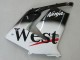 2004-2005 White Black West Ninja Kawasaki ZX10R Motorcycle Fairings