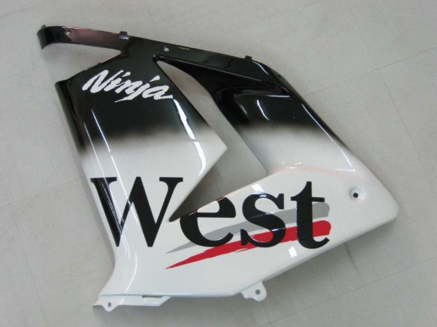 2004-2005 White Black West Ninja Kawasaki ZX10R Motorcycle Fairings