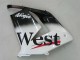 2004-2005 White Black West Ninja Kawasaki ZX10R Motorcycle Fairings