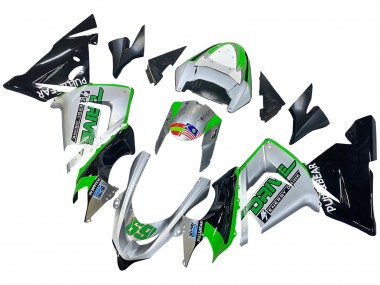 2004-2005 Green Silver Black 69 Kawasaki ZX10R Motorcycle Fairings