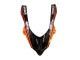 2004-2005 Burnt Orange Black Monster Elf Kawasaki ZX10R Motorcycle Fairings