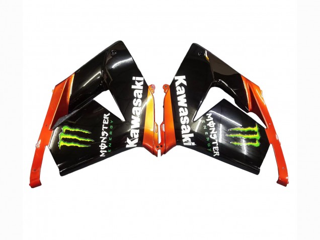 2004-2005 Burnt Orange Black Monster Elf Kawasaki ZX10R Motorcycle Fairings
