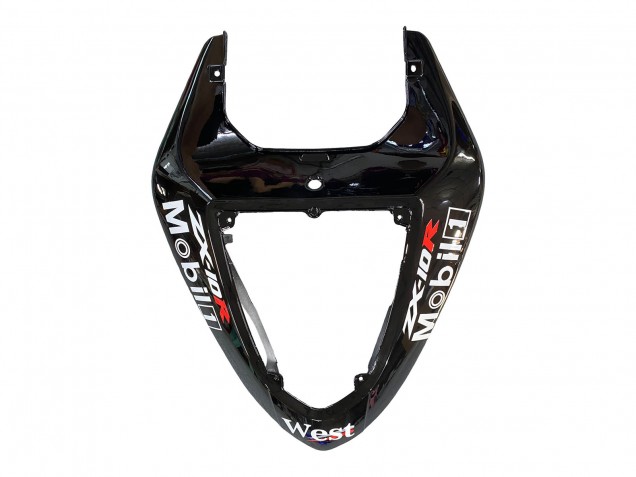 2006-2007 Glossy Black White West Kawasaki ZX10R Motorcycle Fairings