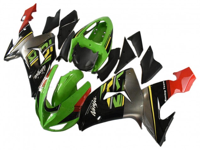2006-2007 Green Grey Red Black Yellow Kawasaki ZX10R Motorcycle Fairings