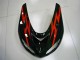2006-2007 Glossy Black Red Kawasaki ZX10R Motorcycle Fairings