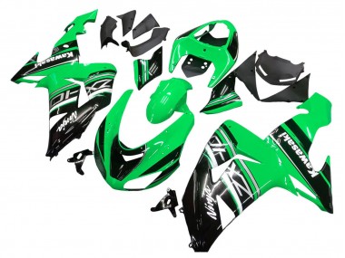 2006-2007 Green White Black Kawasaki ZX10R Motorcycle Fairing Kits