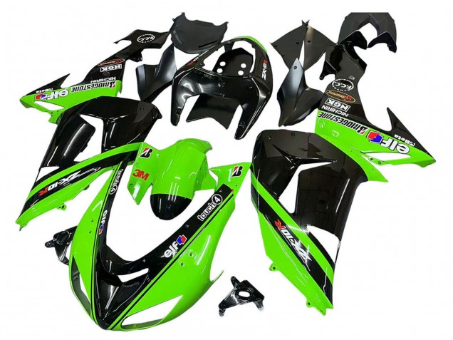 2006-2007 Green Black Elf Touch4 3M Kawasaki ZX10R Motorcycle Fairings