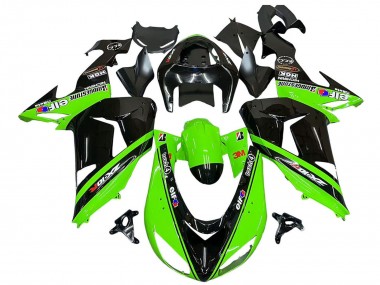 2006-2007 Green Black Elf Touch4 3M Kawasaki ZX10R Motorcycle Fairings