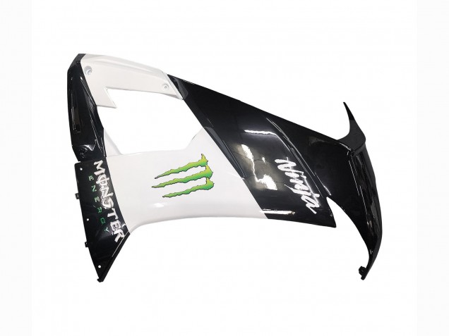 2008-2010 Glossy Black White Green Monster Elf Kawasaki ZX10R Motorcycle Fairings