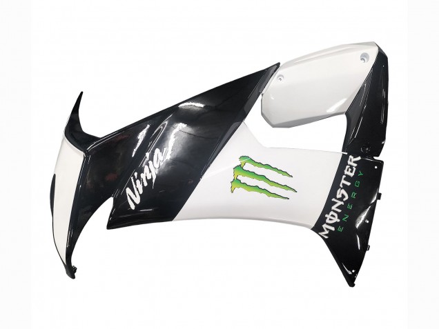 2008-2010 Glossy Black White Green Monster Elf Kawasaki ZX10R Motorcycle Fairings