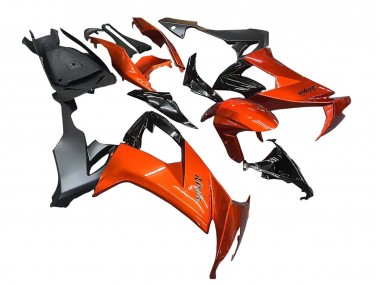 2008-2010 Burnt Orange Black Kawasaki ZX10R Motorcycle Fairings