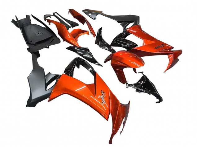2008-2010 Burnt Orange Black Kawasaki ZX10R Motorcycle Fairings