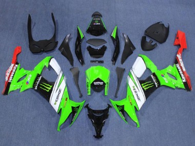 2008-2010 Green White Red Black Monster Kawasaki ZX10R Motorcycle Fairings