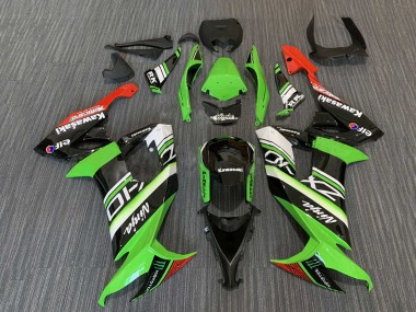 2008-2010 Green White Red Black Elf Monster Energy Kawasaki ZX10R Motorcycle Fairings