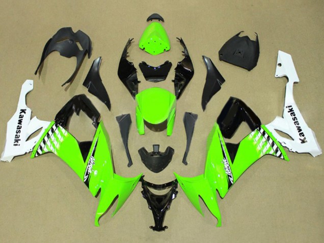 2008-2010 White Green Black Kawasaki ZX10R Motorcycle Fairing