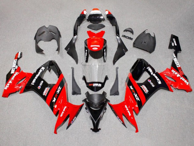 2008-2010 Red Black Kick Elf Kawasaki ZX10R Motorcycle Fairings