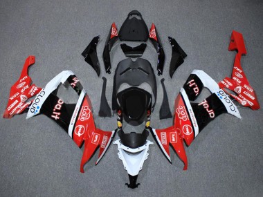 2008-2010 Red White Black Cloud Aruba.it Kawasaki ZX10R Motorcycle Fairings