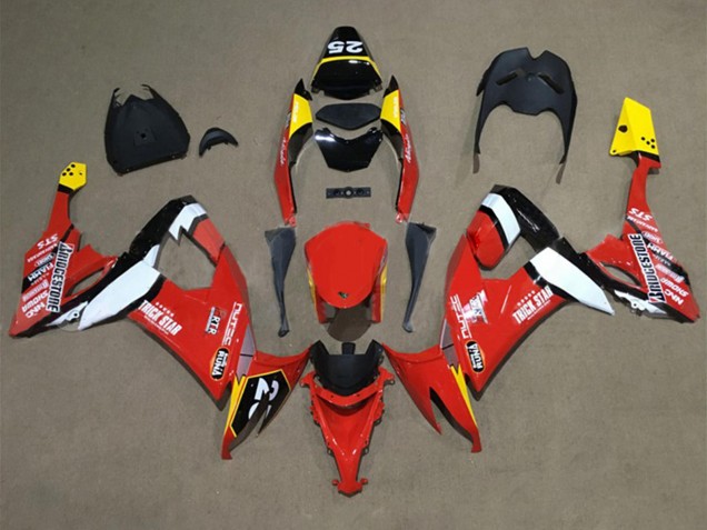 2008-2010 Red Yellow White Black Kawasaki ZX10R Motorcycle Fairings