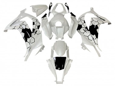 2008-2010 White Black Kawasaki ZX10R Motorcycle Fairings
