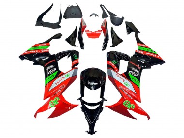 2008-2010 Red Green Black Kawasaki ZX10R Motorcycle Fairings