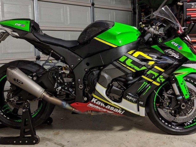 2011-2015 Green Yellow Black White Elf Monster Kawasaki ZX10R Motorcycle Fairings