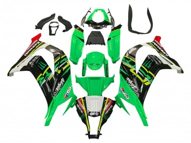 2011-2015 Green Yellow Black White Elf Monster Kawasaki ZX10R Motorcycle Fairings