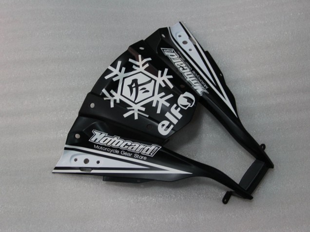 2011-2015 Glossy Black White Elf Snow Decal Kawasaki ZX10R Motorcycle Fairings