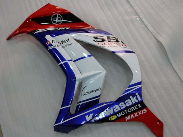 2011-2015 White Blue Red Black SBK Maxxis Kawasaki ZX10R Motorcycle Fairings