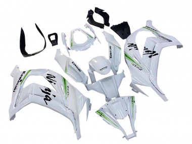 2011-2015 White Green Stripe Black Ninja Kawasaki ZX10R Motorcycle Fairings