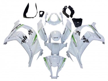2011-2015 White Green Stripe Black Ninja Kawasaki ZX10R Motorcycle Fairings