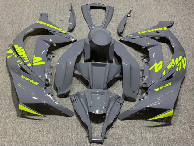 2011-2015 Nardo Grey Yellow Kawasaki ZX10R Motorcycle Fairing