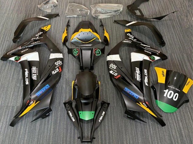 2011-2015 Matte Black White Yellow Green Elf Trick Star Frtr 100 Kawasaki ZX10R Motorcycle Fairings