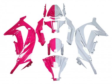 2011-2015 Pink White Split Kawasaki ZX10R Motorcycle Fairings