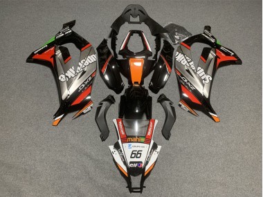2011-2015 White Orange Black Mahi Elf 66 Superbike Kawasaki ZX10R Motorcycle Fairings