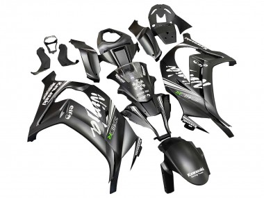 2011-2015 Matte Black Green Elf Kawasaki ZX10R Motorcycle Fairings