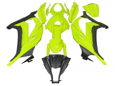 2011-2015 Fluorescent Green Matte Black Kawasaki ZX10R Motorcycle Fairings