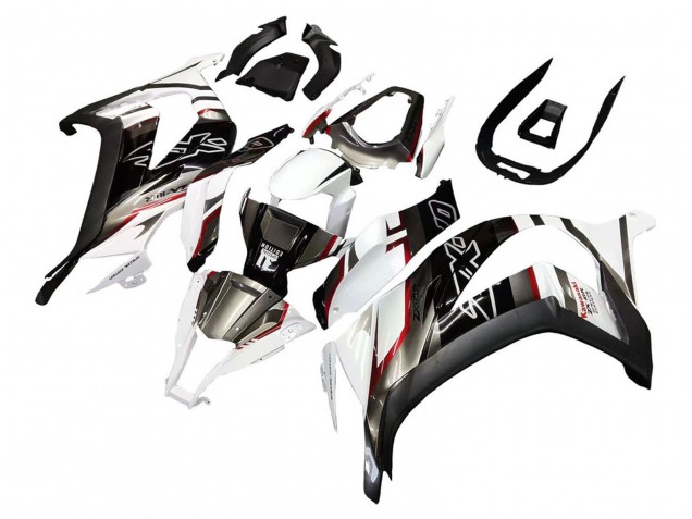 2011-2015 White Glossy Black Matte Black Red Kawasaki ZX10R Motorcycle Fairings
