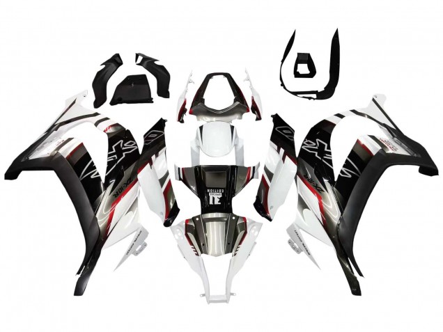 2011-2015 White Glossy Black Matte Black Red Kawasaki ZX10R Motorcycle Fairings