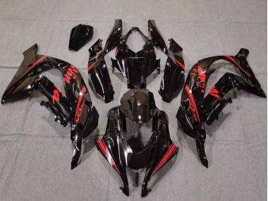 2016-2020 Glossy Black Red Kawasaki ZX10R Motorcycle Fairings