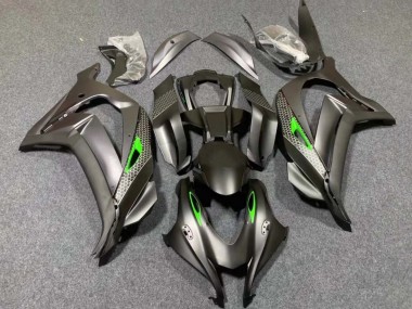 2016-2020 Matte Black Green Honeycomb Kawasaki ZX10R Motorcycle Fairings