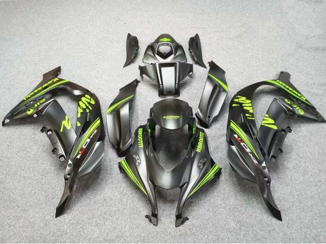 2016-2020 Matte Black Green Kawasaki ZX10R Motorcycle Fairings