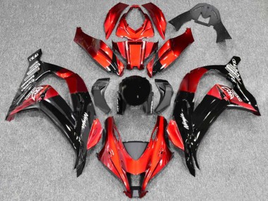 2016-2020 Red Glossy Black Kawasaki ZX10R Motorcycle Fairings