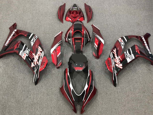 2016-2020 Marron Red White Glossy Black Kawasaki ZX10R Motorcycle Fairings