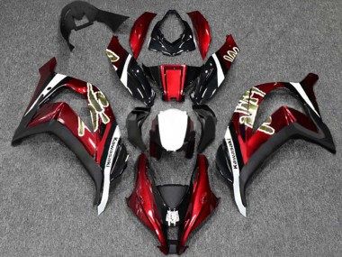 2016-2020 Red Glossy Black White Kawasaki ZX10R Motorcycle Fairings