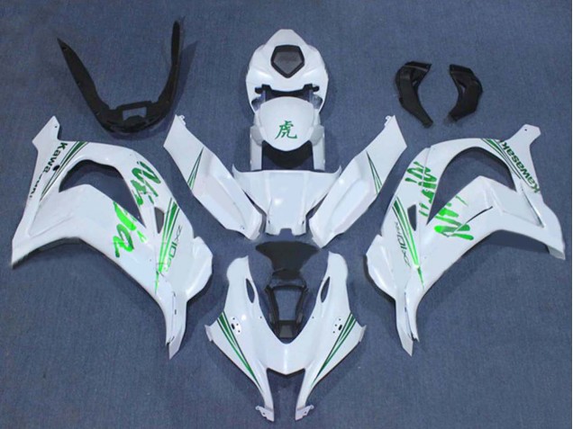 2016-2020 White Green Ninja Kawasaki ZX10R Motorcycle Fairings