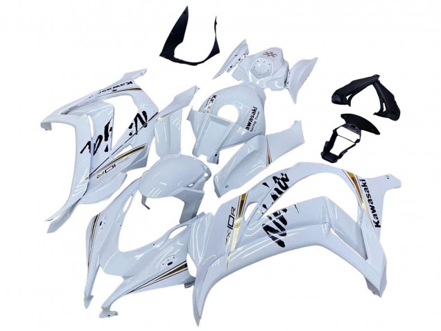 2016-2020 White Gold Black Kawasaki ZX10R Motorcycle Fairings